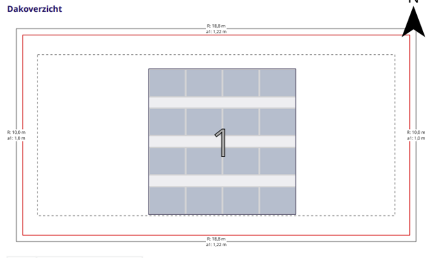 Esdec Flatfix Fusion Landscape montagepakket voor 16 panelen t/m 1762x1134x30mm, plat dak, opstelling: 4x4